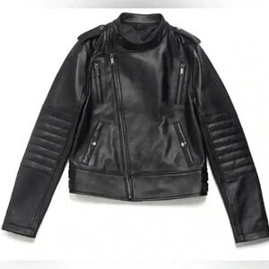 Bolvaint PARIS Adelais Black Lambskin Women's Moto Jacket size 2XL
